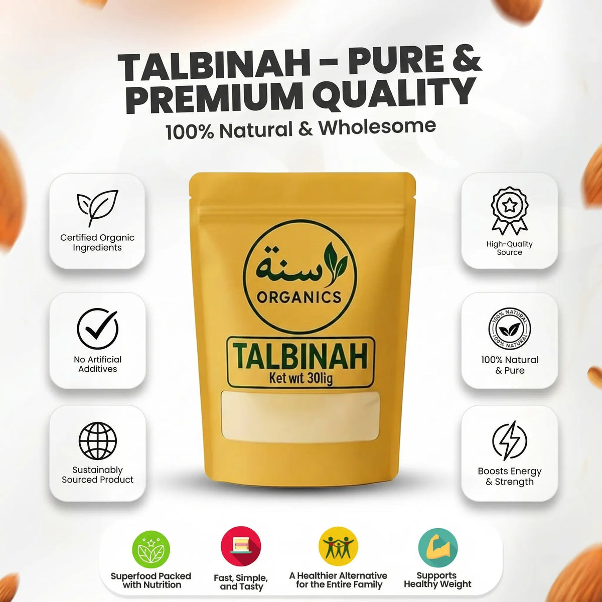 Sunnah Talbinah organic barley food packet — Sunnah Organics Pakistan